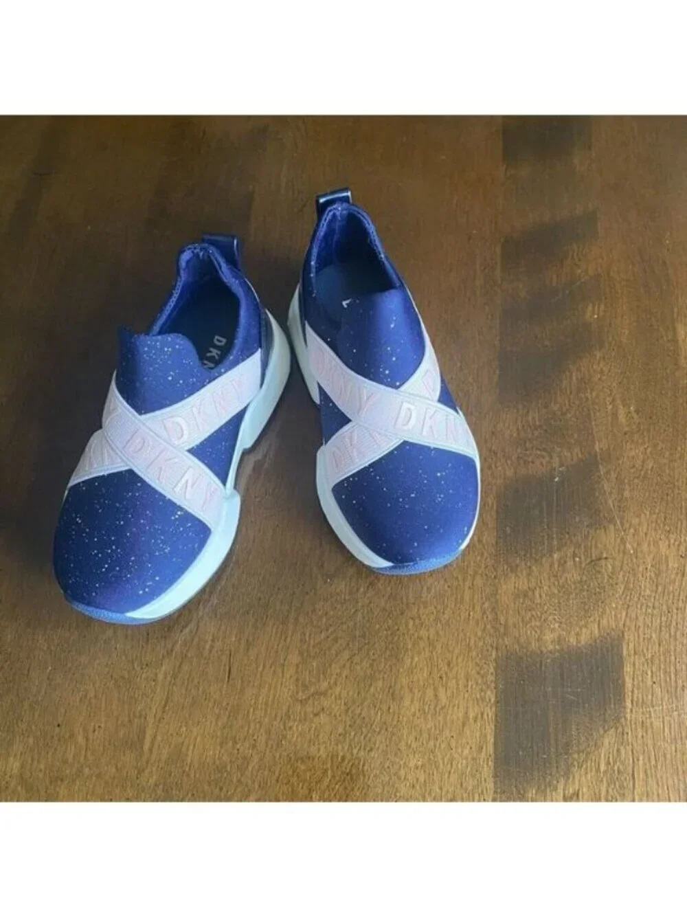 DKNY Baby Girls Casual & Fashion Sneakers Navy blush Shoes Size 5/4  Kids New